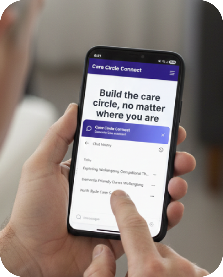 Care Circle Connect application interface
