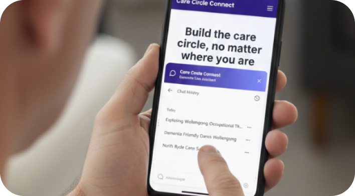 Care Circle Connect application interface
